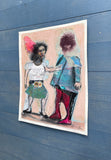 Original art for sale at UGallery.com | Domestic Disturbo by Libby Ramage | $475 | mixed media artwork | 12' h x 9.5' w | thumbnail 3
