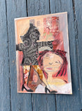 Original art for sale at UGallery.com | Double Trouble by Libby Ramage | $425 | mixed media artwork | 11.5' h x 8' w | thumbnail 3