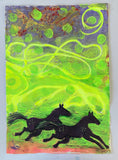 Original art for sale at UGallery.com | Electric Boogie Woogie by Libby Ramage | $550 | mixed media artwork | 17' h x 12' w | thumbnail 2