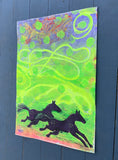 Original art for sale at UGallery.com | Electric Boogie Woogie by Libby Ramage | $550 | mixed media artwork | 17' h x 12' w | thumbnail 3