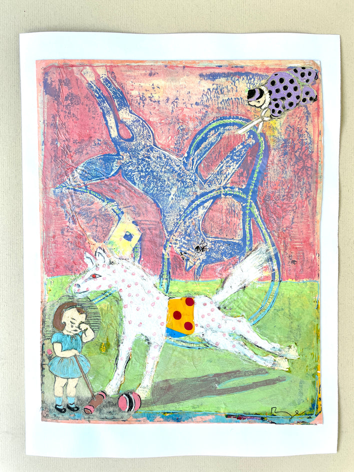 Letting Go of Childhood by Libby Ramage |  Side View of Artwork 