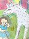 Original art for sale at UGallery.com | Letting Go of Childhood by Libby Ramage | $275 | mixed media artwork | 10' h x 8' w | thumbnail 4