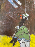 Original art for sale at UGallery.com | Blue Horse Brown Sky by Libby Ramage | $275 | printmaking | 10' h x 8' w | thumbnail 4