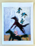 Original art for sale at UGallery.com | Cut Loose by Libby Ramage | $275 | printmaking | 10' h x 8' w | thumbnail 2