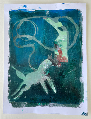 Green Horse by Libby Ramage |  Side View of Artwork 