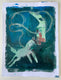 Original art for sale at UGallery.com | Green Horse by Libby Ramage | $275 | printmaking | 10' h x 8' w | thumbnail 2