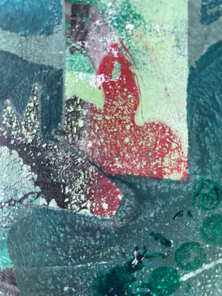 Green Horse by Libby Ramage |  Closeup View of Artwork 