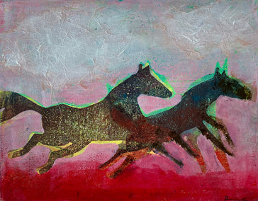 printmaking by Libby Ramage titled Red Dust