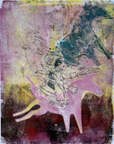 Original art for sale at UGallery.com | Rider by Libby Ramage | $275 | printmaking | 10' h x 8' w | thumbnail 1