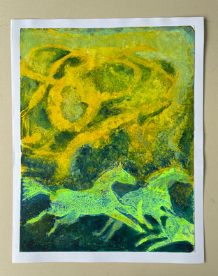Running Through Summer by Libby Ramage |  Side View of Artwork 
