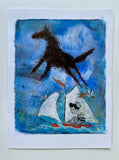 Original art for sale at UGallery.com | Sea, Horse by Libby Ramage | $275 | printmaking | 10' h x 8' w | thumbnail 2