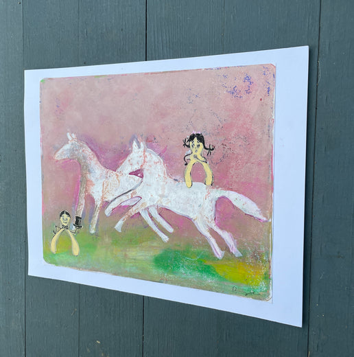 The Wishbones Ride Again! by Libby Ramage |   Closeup View of Artwork 