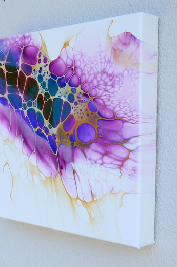 Behind the Veil by Linda McCord |  Side View of Artwork 