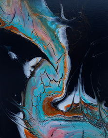 acrylic painting by Linda McCord titled Splurt