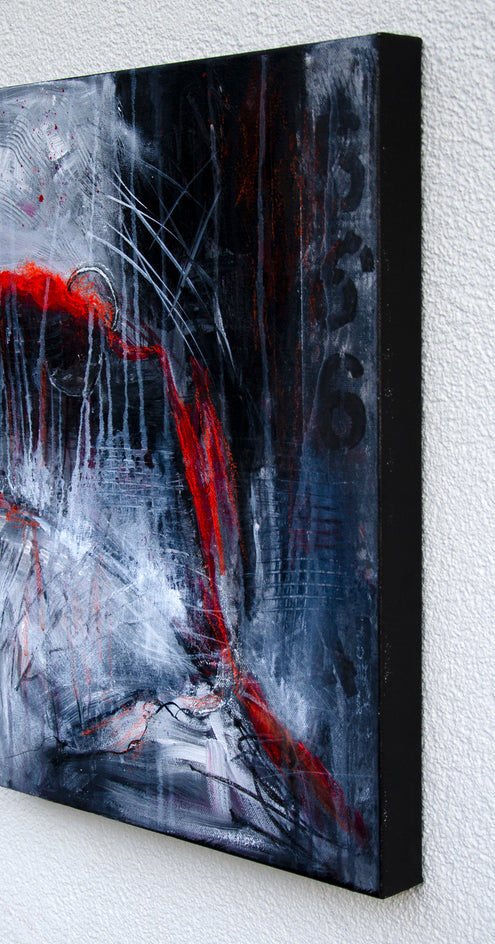 Red Rising by Linda McCord |  Side View of Artwork 