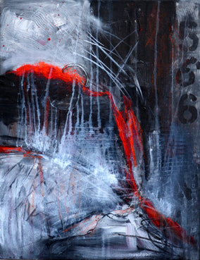 Original art for sale at UGallery.com | Red Rising by Linda McCord | $500 | mixed media artwork | 18' h x 14' w