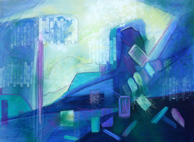 Original art for sale at UGallery.com | Shifting Ground by Linda McCord | $2,200 | mixed media artwork | 30' h x 40' w