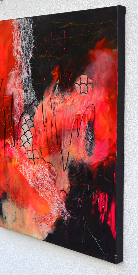 Surface Tension by Linda McCord |  Side View of Artwork 
