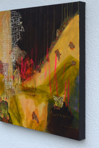 The Spots Remain by Linda McCord |  Side View of Artwork 