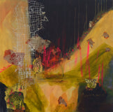Original art for sale at UGallery.com | The Spots Remain by Linda McCord | $850 | mixed media artwork | 20' h x 20' w | thumbnail 1