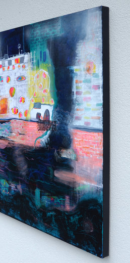 Urban Cruise by Linda McCord |  Side View of Artwork 