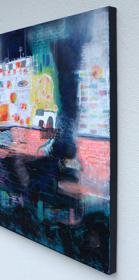 Urban Cruise by Linda McCord |  Side View of Artwork 