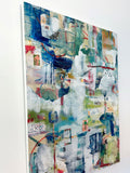Original art for sale at UGallery.com | Along the Way by Linda Shaffer | $1,800 | mixed media artwork | 48' h x 36' w | thumbnail 2