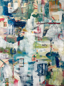 mixed media artwork by Linda Shaffer titled Along the Way