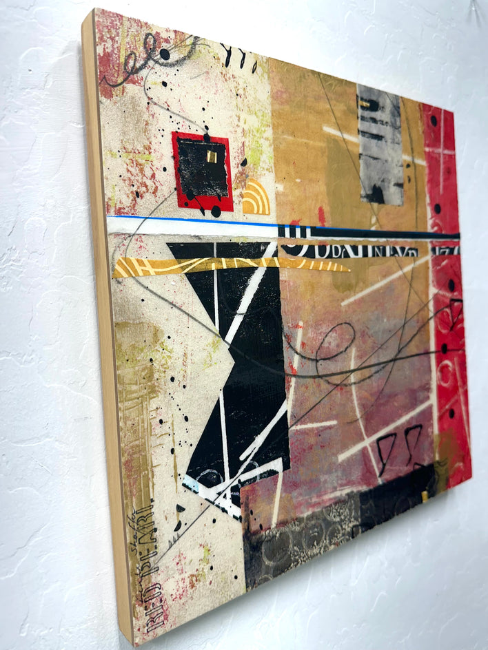 Breathe 2 by Linda Shaffer |  Side View of Artwork 