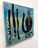 Original art for sale at UGallery.com | CAT by Linda Shaffer | $325 | mixed media artwork | 12' h x 12' w | thumbnail 2