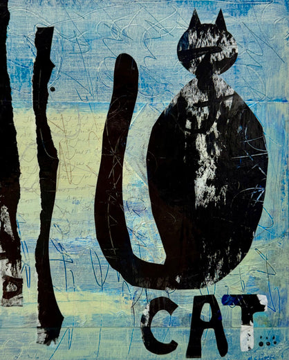 CAT by Linda Shaffer |   Closeup View of Artwork 