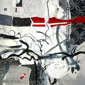 mixed media artwork by Linda Shaffer titled Climbing