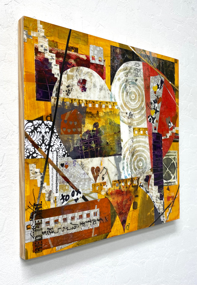Evolve by Linda Shaffer |  Side View of Artwork 