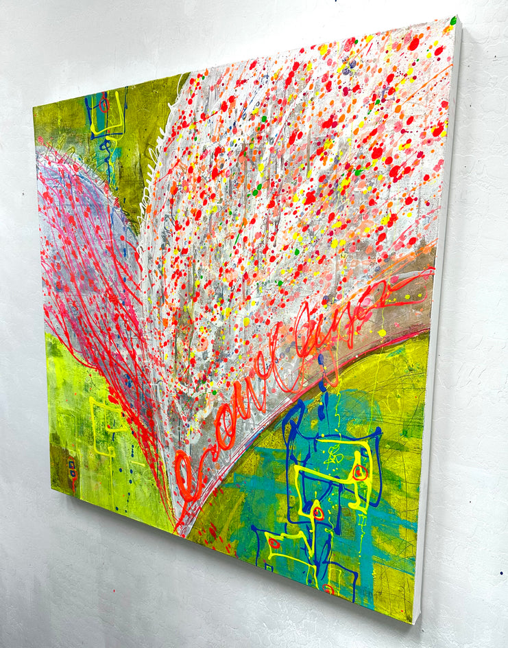 Excitement by Linda Shaffer |  Side View of Artwork 