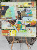 Original art for sale at UGallery.com | Flowers by Linda Shaffer | $1,500 | mixed media artwork | 36' h x 36' w | thumbnail 3