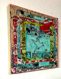 Original art for sale at UGallery.com | Little Flyers by Linda Shaffer | $325 | mixed media artwork | 12' h x 12' w | thumbnail 2