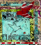 Original art for sale at UGallery.com | Little Flyers by Linda Shaffer | $325 | mixed media artwork | 12' h x 12' w | thumbnail 4