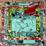 Original art for sale at UGallery.com | Little Flyers by Linda Shaffer | $325 | mixed media artwork | 12' h x 12' w | thumbnail 1