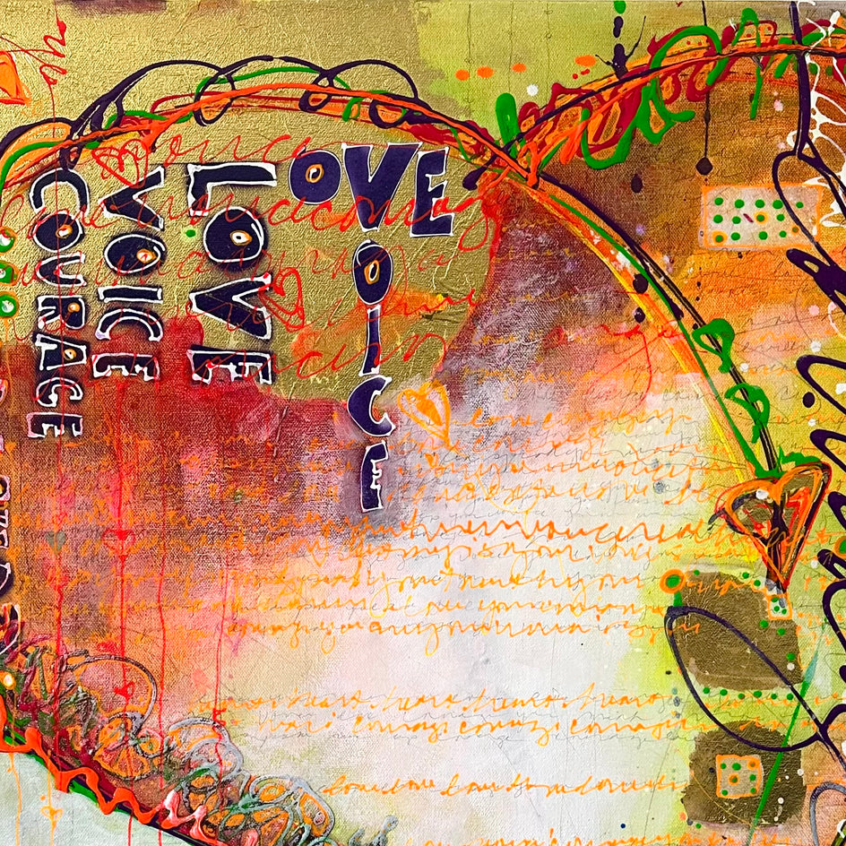 Notes to Self by Linda Shaffer |  Closeup View of Artwork 