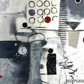 mixed media artwork by Linda Shaffer titled Searching