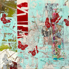 mixed media artwork by Linda Shaffer titled Spring's Promise