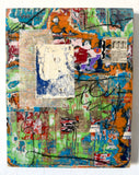 Original art for sale at UGallery.com | The Cat in the Garden by Linda Shaffer | $325 | mixed media artwork | 14' h x 11' w | thumbnail 3