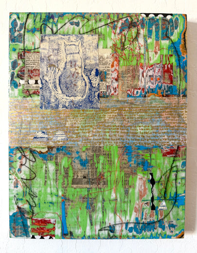 The Cat on the Fence by Linda Shaffer |  Context View of Artwork 