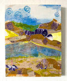 Original art for sale at UGallery.com | Walking at Wetlands by Linda Shaffer | $325 | mixed media artwork | 14' h x 11' w | thumbnail 3