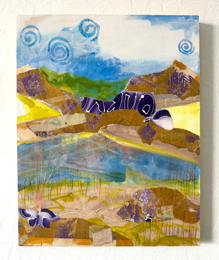 Walking at Wetlands by Linda Shaffer |  Context View of Artwork 