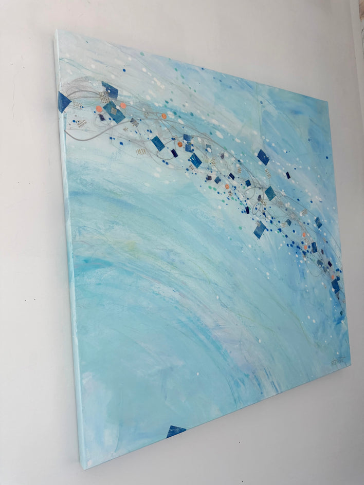 Wishing Well by Linda Shaffer |  Side View of Artwork 