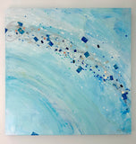 Original art for sale at UGallery.com | Wishing Well by Linda Shaffer | $1,700 | mixed media artwork | 36' h x 36' w | thumbnail 3