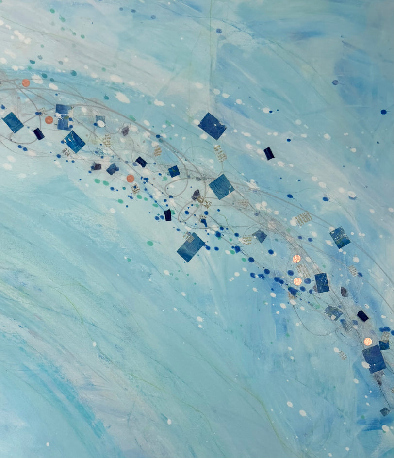 Wishing Well by Linda Shaffer |  Closeup View of Artwork 