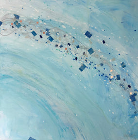 Original art for sale at UGallery.com | Wishing Well by Linda Shaffer | $1,700 | mixed media artwork | 36' h x 36' w