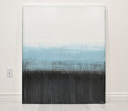 Original art for sale at UGallery.com | Blue Fog by Lisa Carney | $2,650 | acrylic painting | 48' h x 40' w | thumbnail 3